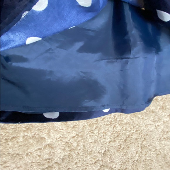 Navy and white polka dot A-line sundress size 10 - Picture 10 of 10